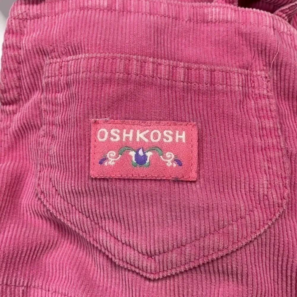 Vintage Oshkosh B'Gosh Pink Corduroy Overalls Girls 4T USA Made